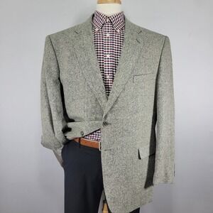 RBM Collection Men's Sport Coat Blazer Two Button Beige 100% Silk Size 48L‎